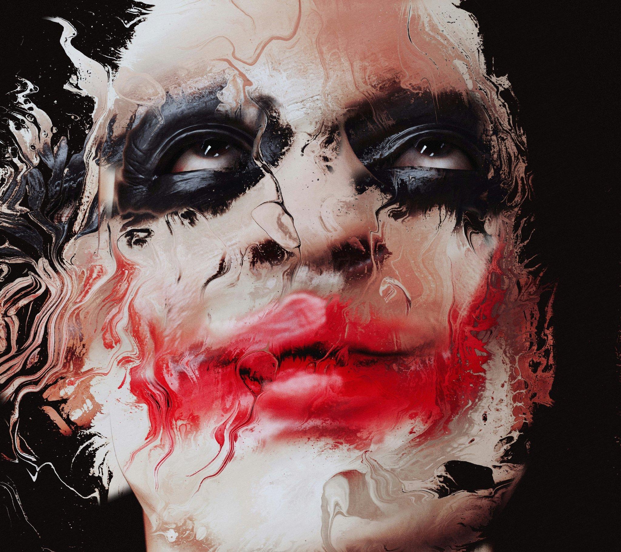 Three images showcasing different eccentric makeup styles