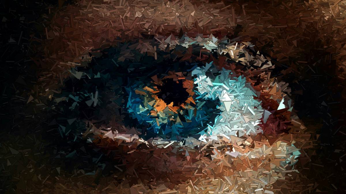 A close-up shot of intricate artistic eye patterns using metallic shades.